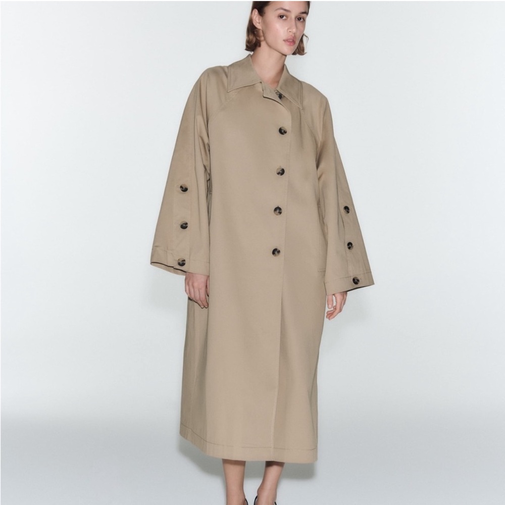 Zara Zara Oversized Buttoned Trench Coat